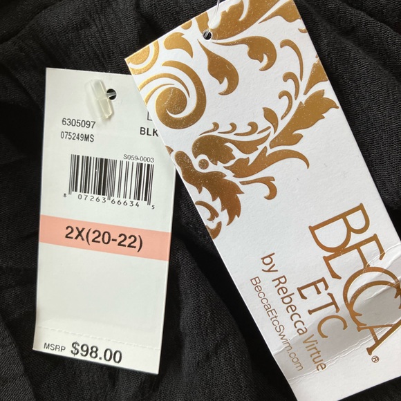 Becca ETC by Rebecca Virtue, Becca Plus Modern Muse Cover-Up, Wrap Pants. - Picture 3 of 10